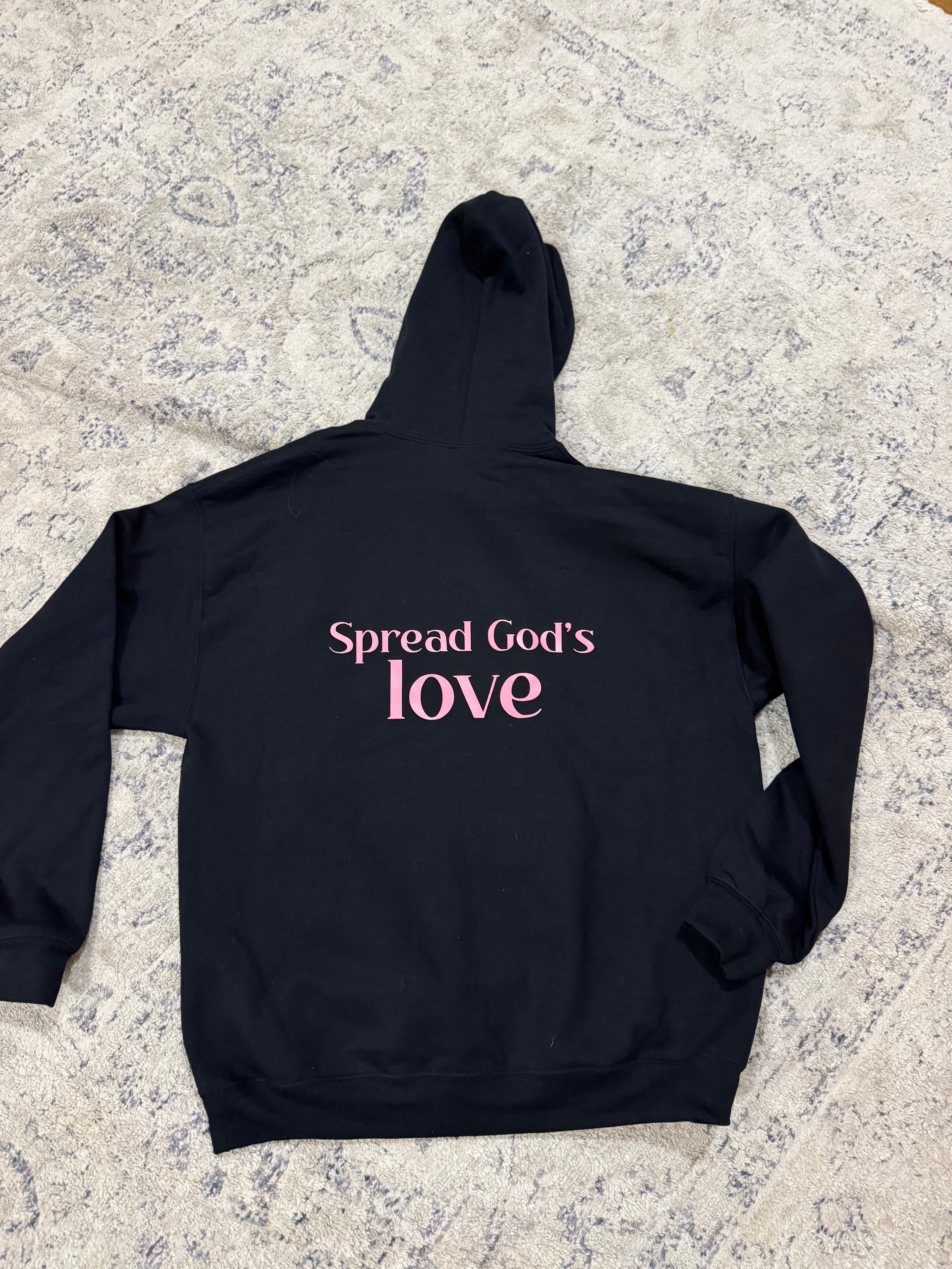 Signature Logo Hooded Sweatshirt -Black/Pink